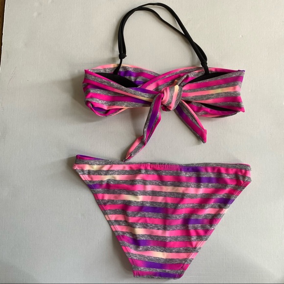 SUN PROJECT Kids Pink Stripes Bikini size 12 - Picture 4 of 7